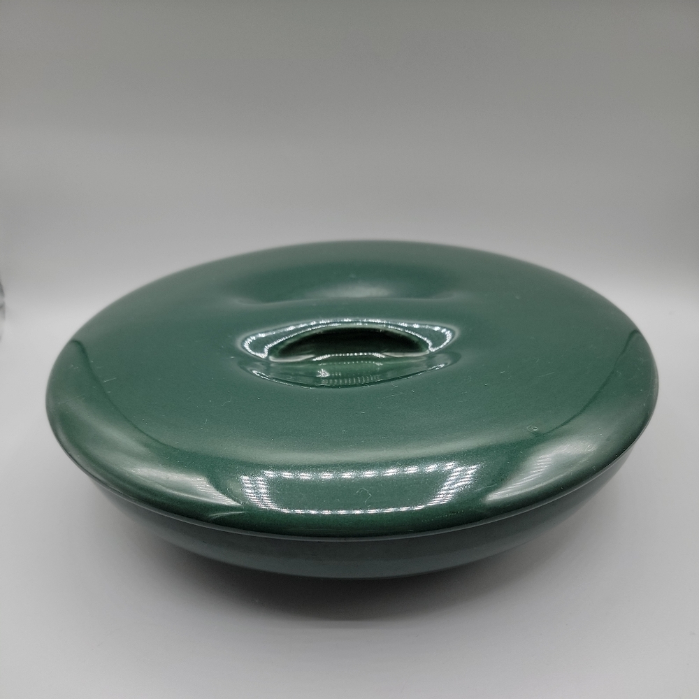 Russel Wright Iroquois Dark Green Casual China Divided Dish With Lid